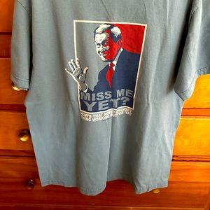 Vintage novelty t shirt w/ George W. Bush saying on front.